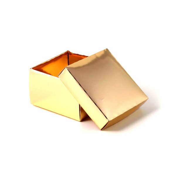 Caixa Tampa e Fundo - Dourado Brilhante ( 8 x 8 x 5 cm ) - 100 unidades - Imagem 2