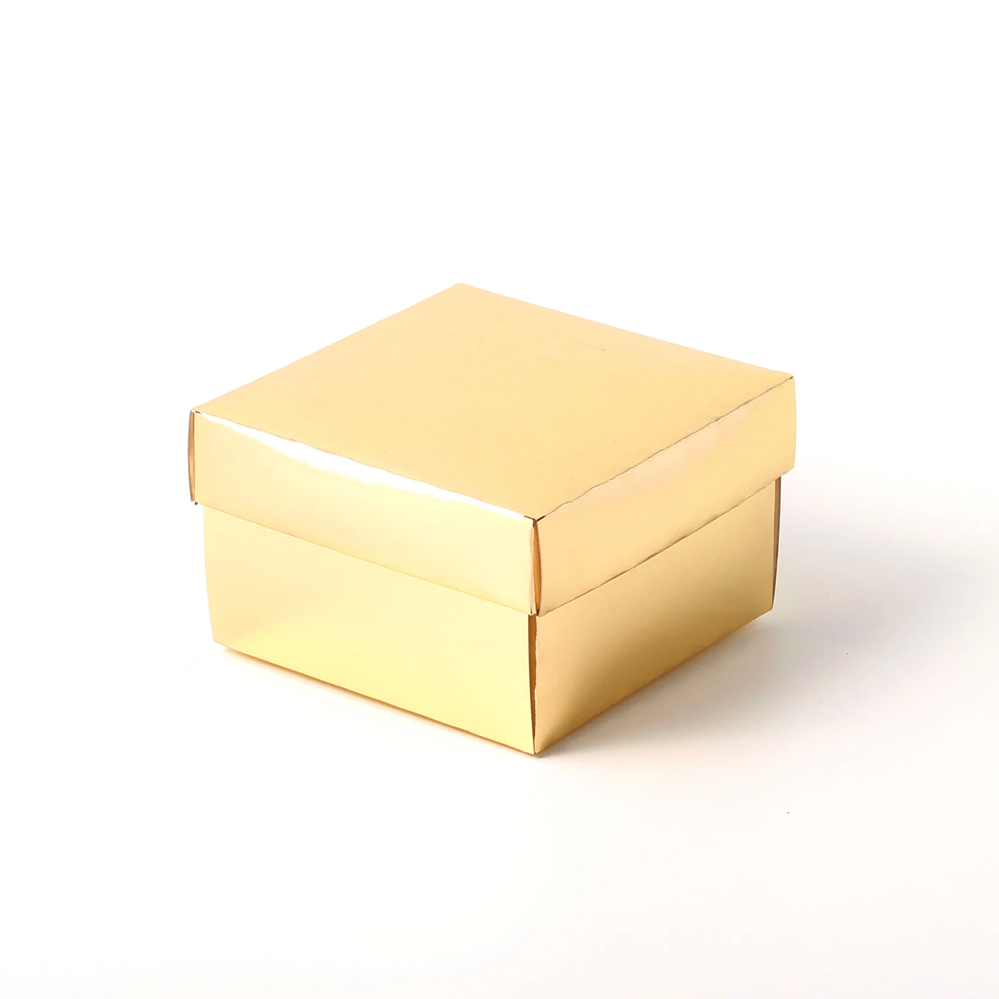 Caixa Tampa e Fundo - Dourado Fosco ( 8 x 8 x 5 cm ) - 100 unidades - Imagem 2