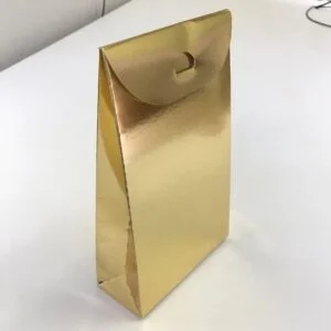 Embalagem Bolsinha Brilho - Dourada ( 12 x 5 x 20 cm ) - 50 unidades