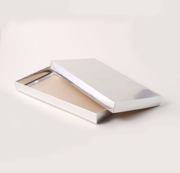 Caixa Tampa e Fundo - Prateado Brilhante ( 27,5 x 15 x 2,5 cm ) - 100 unidades