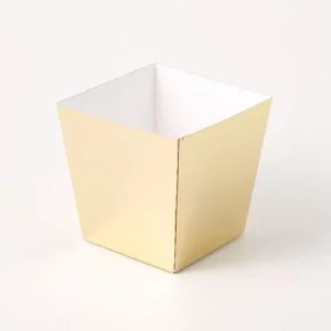Cachepot Dourado - Metalizado Brilho ( 7,5 x 7,5 x 9,5 cm ) - 100 Unidades
