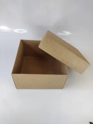 Caixa Kraft - Tampa e Fundo ( 10 x 10 x 7 cm ) - 50 unidades
