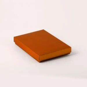 Caixa Tampa e Fundo - Laranja Fosco ( 14 x 10 x 2 cm ) - 100 unidades