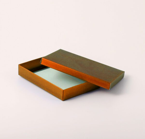 Caixa Tampa e Fundo - Laranja Fosco ( 12 x 8 x 2 cm ) - 100 unidades - Imagem 2