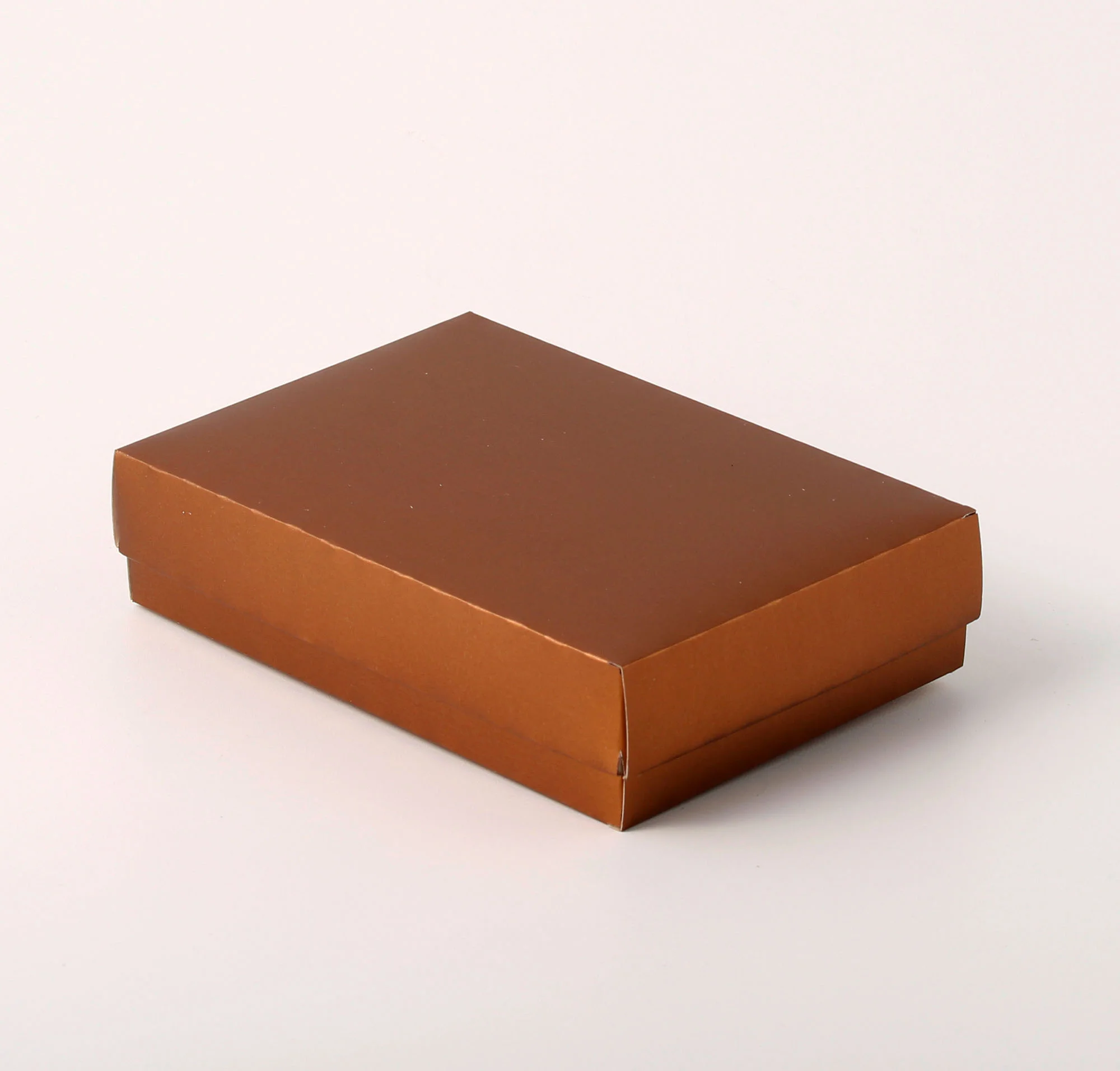 Caixa Tampa e Fundo com Borda - Marrom Fosco ( 12 x 8 x 3 cm ) - 100 unidades