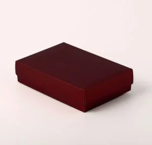 Caixa Tampa e Fundo com Borda - Vinho Fosco ( 12 x 8 x 3 cm ) - 100 unidades