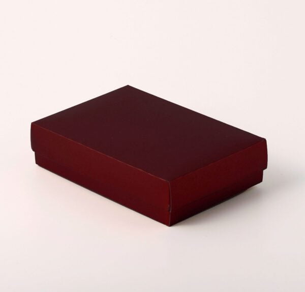 Caixa Tampa e Fundo com Borda - Vinho Fosco ( 12 x 8 x 3 cm ) - 100 unidades