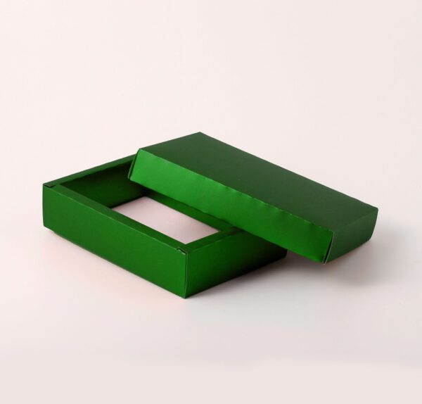 Caixa Tampa e Fundo com Borda - Verde Fosco ( 12 x 8 x 3 cm ) - 100 unidades - Imagem 2