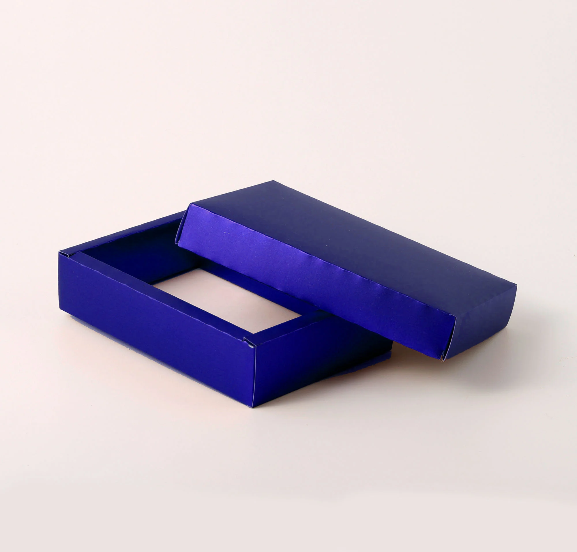 Caixa Tampa e Fundo com Borda - Azul Fosco ( 12 x 8 x 3 cm ) - 100 unidades - Imagem 2