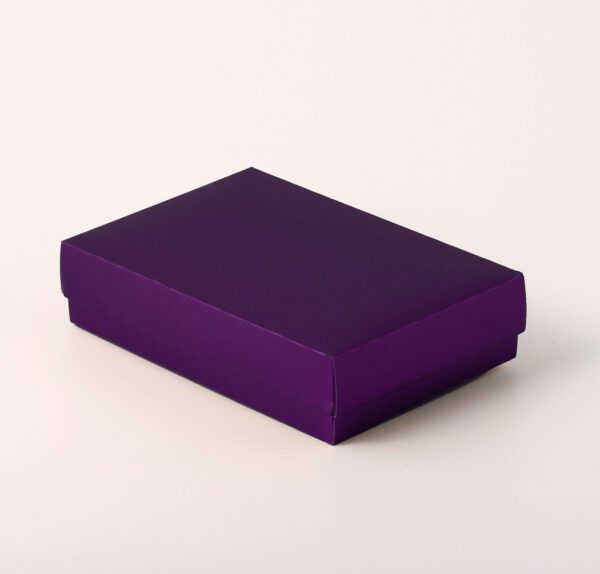 Caixa Tampa e Fundo com Borda - Lilás Fosco ( 12 x 8 x 3 cm ) - 100 unidades