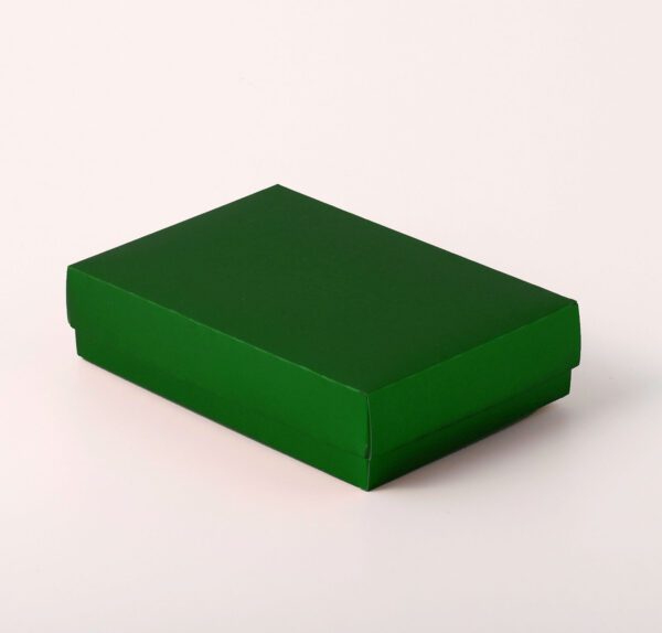 Caixa Tampa e Fundo com Borda - Verde Fosco ( 12 x 8 x 3 cm ) - 100 unidades