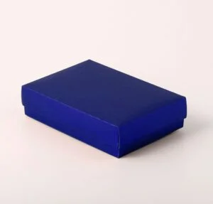 Caixa Tampa e Fundo com Borda - Azul Fosco ( 12 x 8 x 3 cm ) - 100 unidades