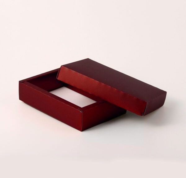 Caixa Tampa e Fundo com Borda - Vinho Fosco ( 12 x 8 x 3 cm ) - 100 unidades - Imagem 2