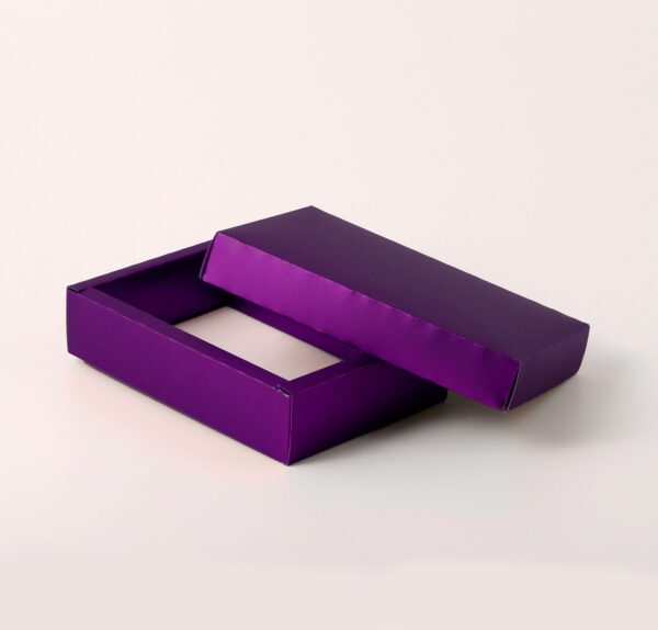 Caixa Tampa e Fundo com Borda - Lilás Fosco ( 12 x 8 x 3 cm ) - 100 unidades - Imagem 2