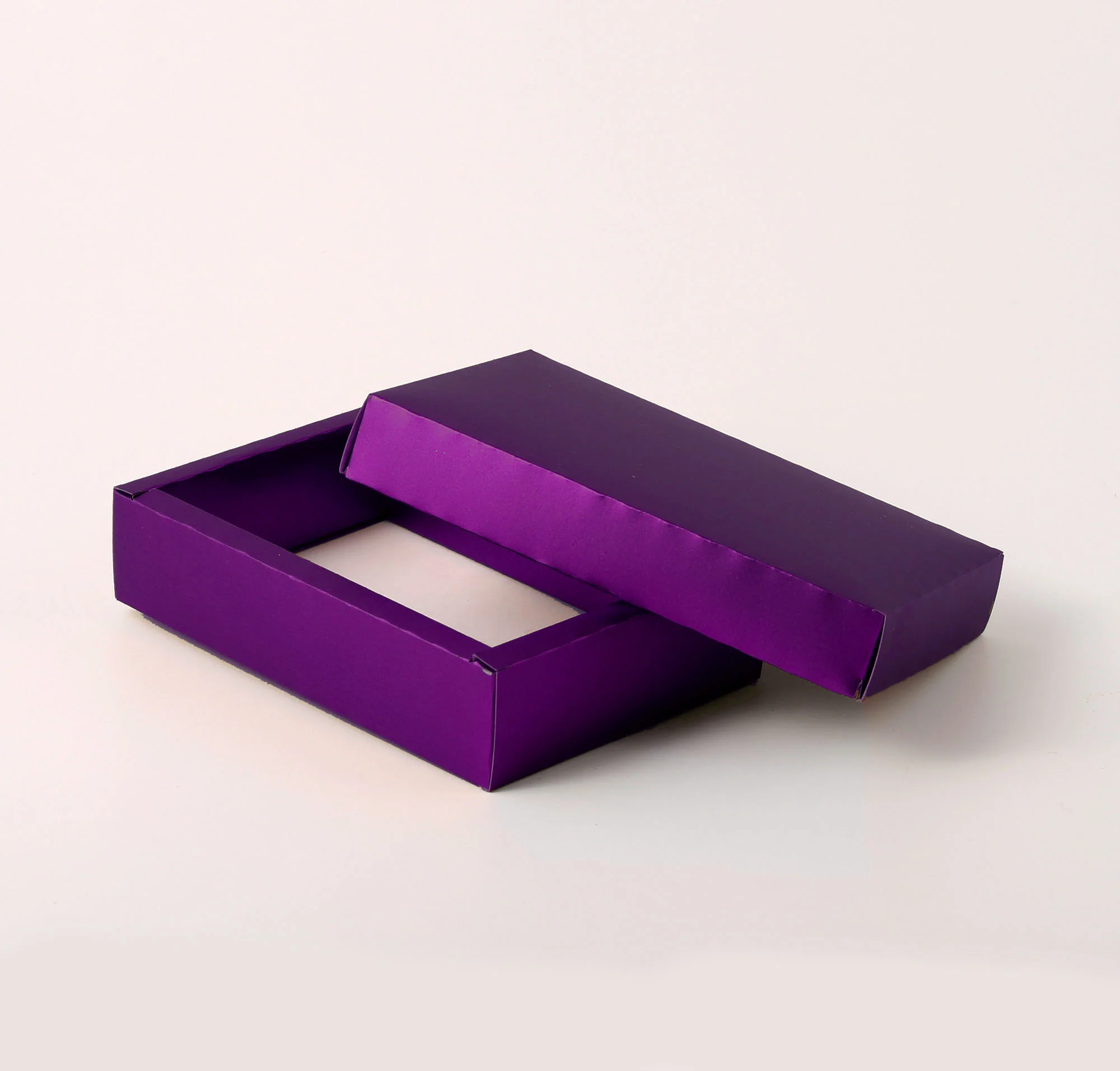 Caixa Tampa e Fundo com Borda - Lilás Fosco ( 12 x 8 x 3 cm ) - 100 unidades - Imagem 2