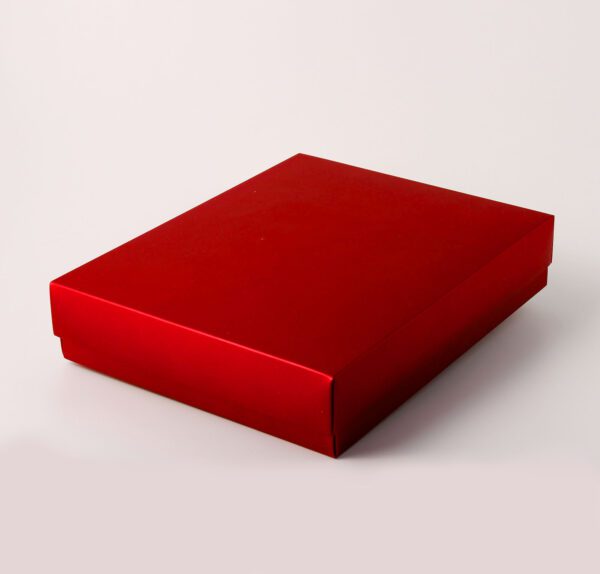 Caixa Tampa e Fundo - Vermelho Fosco ( 24,5 x 19,5 x 5 cm ) - 100 unidades