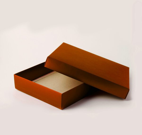 Caixa Tampa e Fundo - Laranja Fosco ( 24,5 x 19,5 x 5 cm ) - 100 unidades - Imagem 2