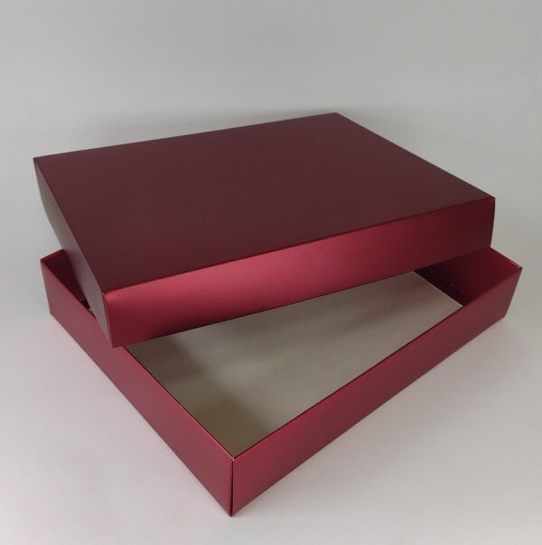 Caixa Tampa e Fundo - Vinho Fosco ( 24,5 x 19,5 x 5 cm ) - 100 unidades - Imagem 2