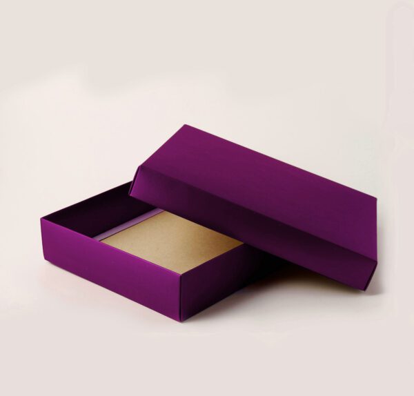 Caixa Tampa e Fundo - Lilás Fosco ( 24,5 x 19,5 x 5 cm ) - 100 unidades - Imagem 2