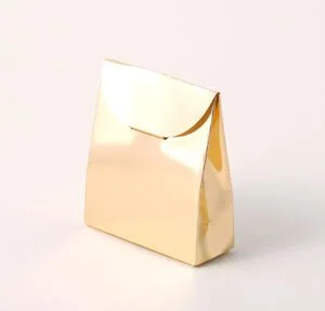 Embalagem Bolsinha Brilho - Dourada ( 7,8 x 3 x 8,5 cm ) - 50 unidades