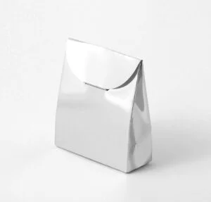Caixa Bolsinha Brilho - Prateada ( 7,8 x 3 x 8,5 cm ) - 50 unidades