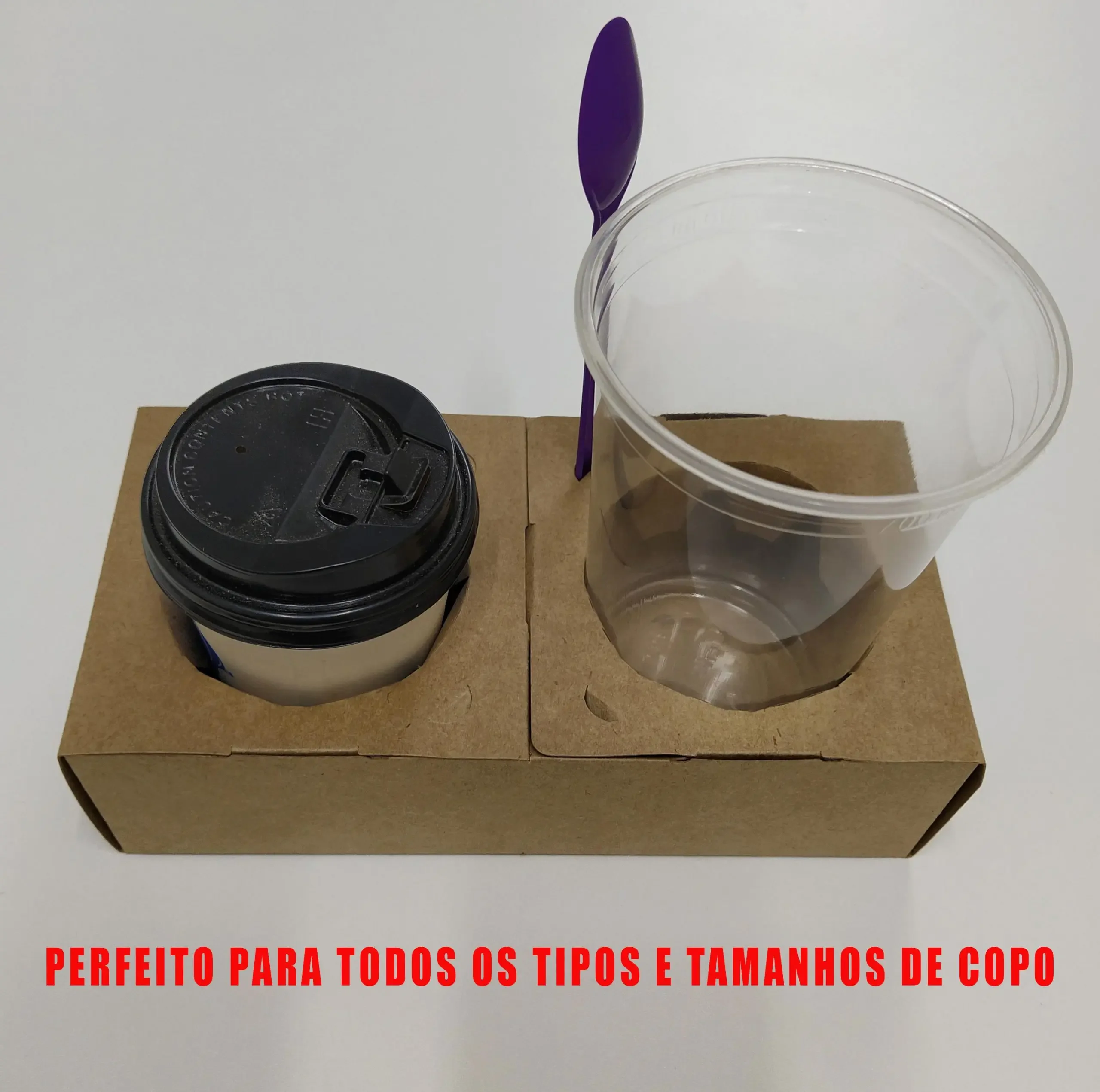 Porta Copos para Delivery - (Kraft ou Branco) - 200 Unidades - Imagem 5