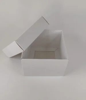 Caixa Branca - Tampa e Fundo (10 x 10 x 7 cm) - 50 unidades