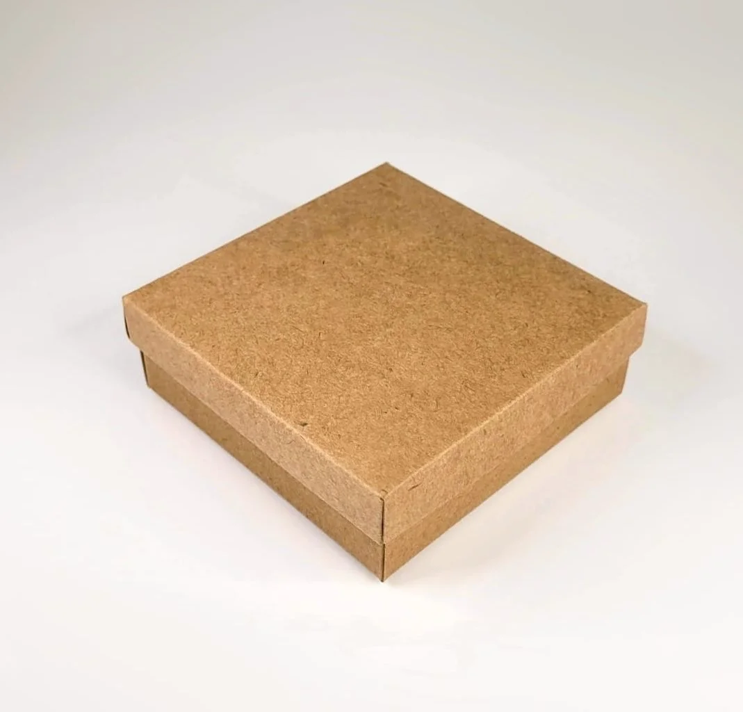 Caixa Kraft - Tampa e Fundo ( 9 x 9 x 3cm ) - 50 unidades - Imagem 6