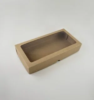Caixa com Visor em Acetato - 18 brigadeiros (22,5cm x 11,4cm x 3,5cm) - 100 Unidades